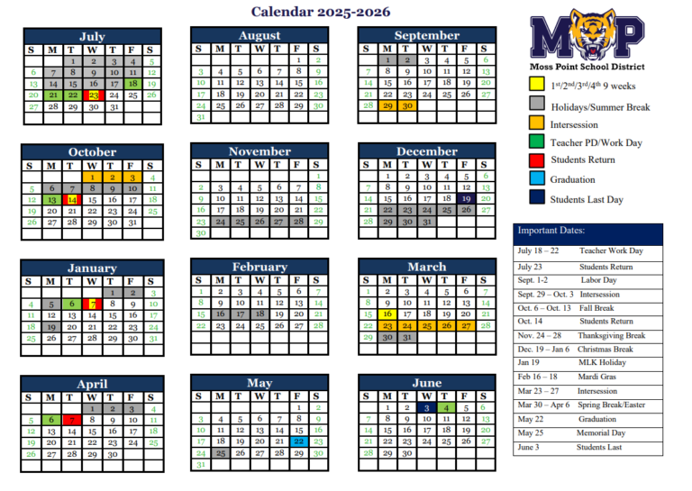 2026 Schools Calendar