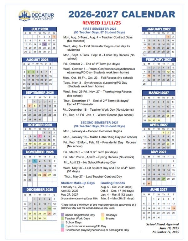 City Schools Of Decatur Calendar 2026 27