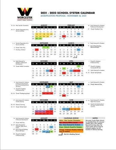 Worcester Public Schools Calendar 26 27