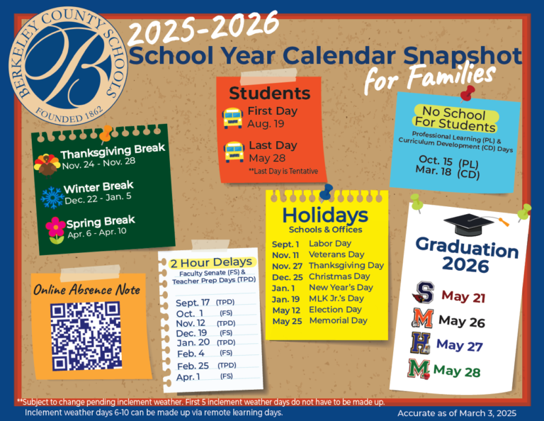 Berkeley County Schools Calendar 26 27