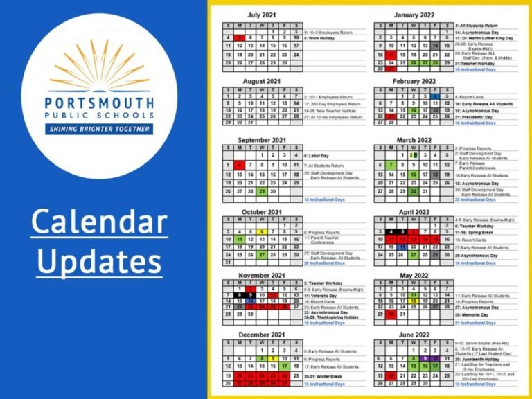 Portsmouth Public Schools Calendar 26 27