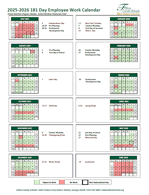 Fulton Schools Calendar 26 27