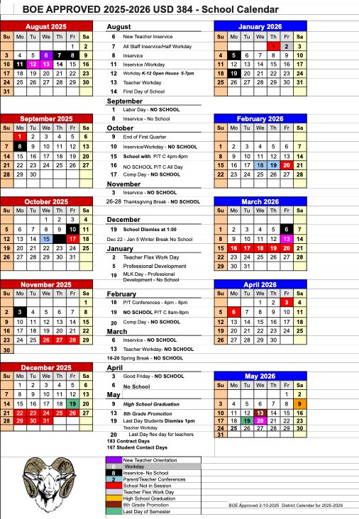 Blue Valley Schools Calendar 26 27