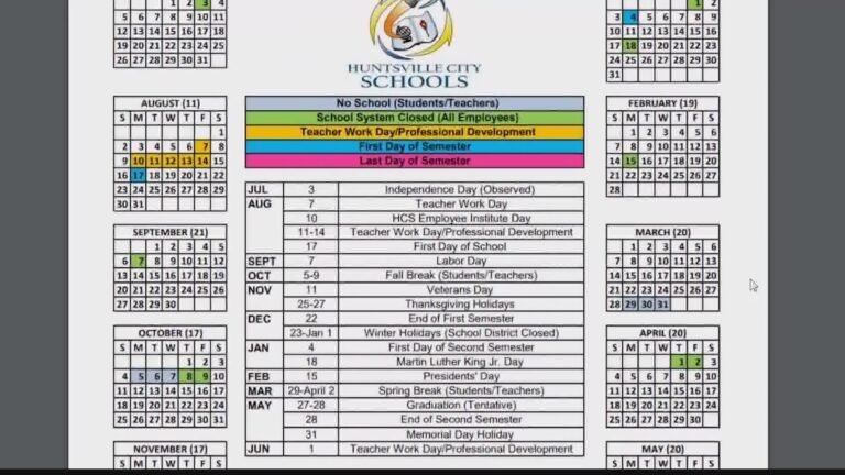 Huntsville City Schools Calendar 26 27