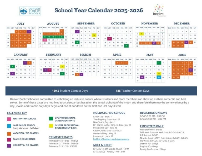 Denver Public Schools Calendar 26 27