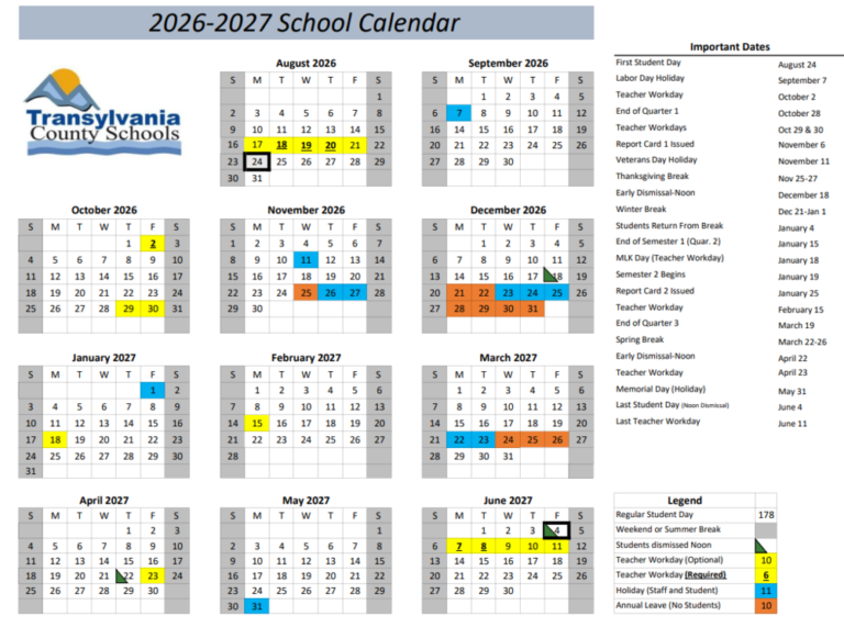 Brevard Schools Calendar 26 27