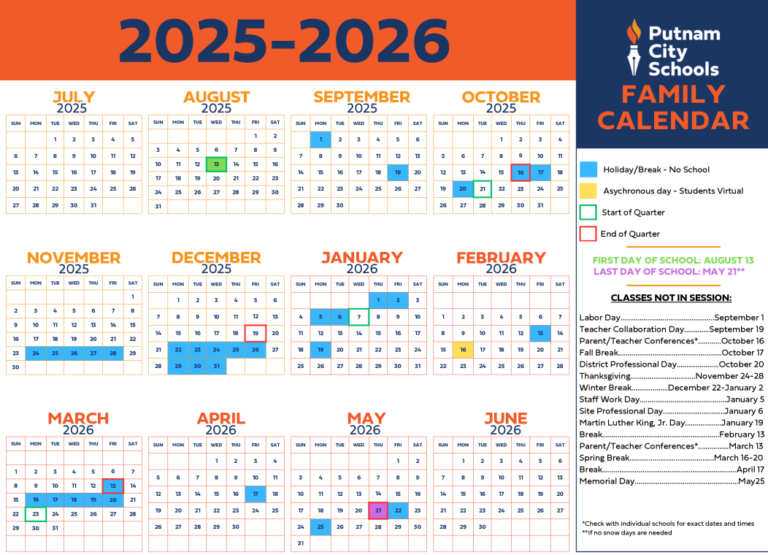 Putnam City Schools Calendar 26 27