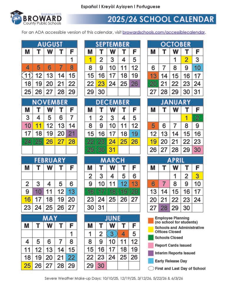 Broward County Schools Calendar 2026 27