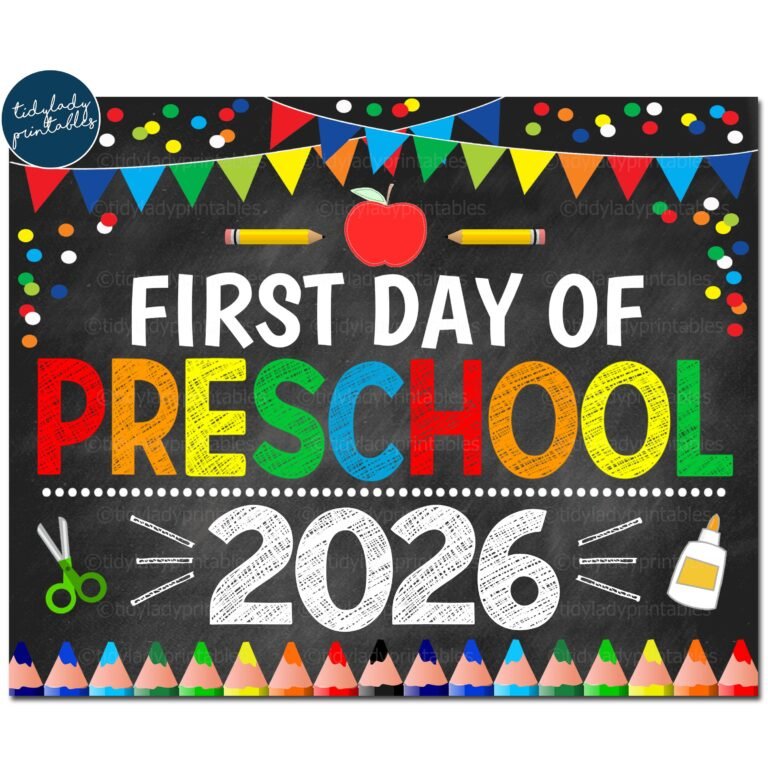 First Day Of Preschool 2026