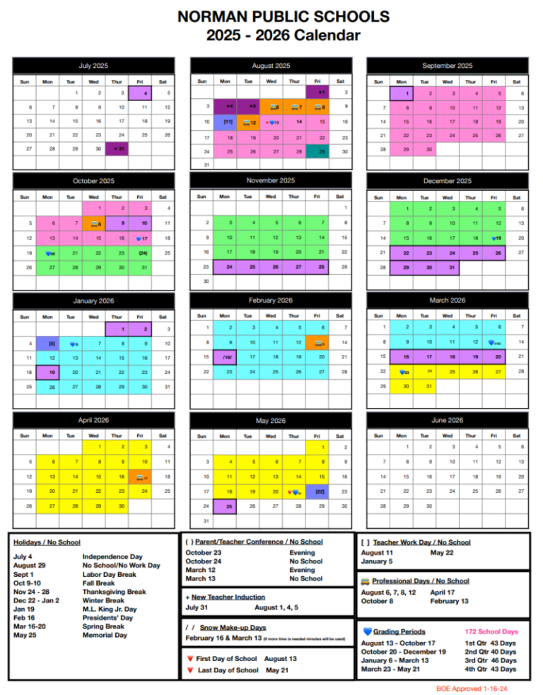 Norman Public Schools Calendar 26 27