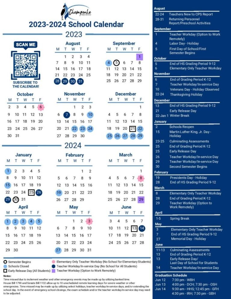 Chesapeake Public Schools Calendar 2026