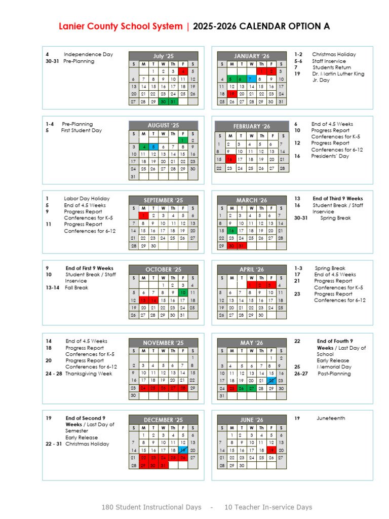Dothan City Schools 2026 Calendar