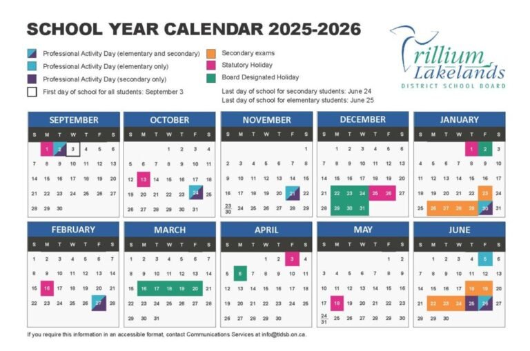 Tldsb School Calendar
