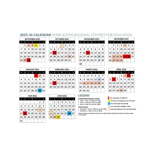 Hrm School Calendar