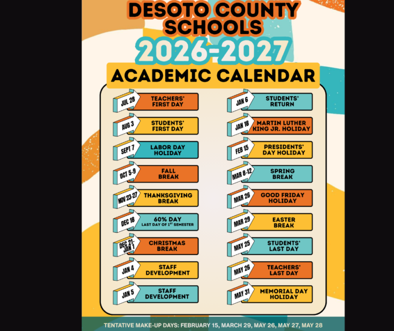 Official Desoto County School Calendar Overview
