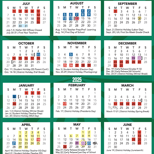 Keller Isd School Calendar