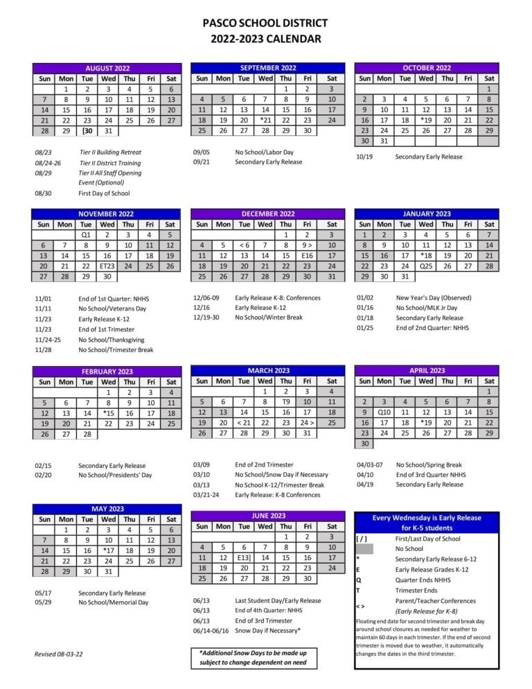 Pasco County School Calendar 26 27