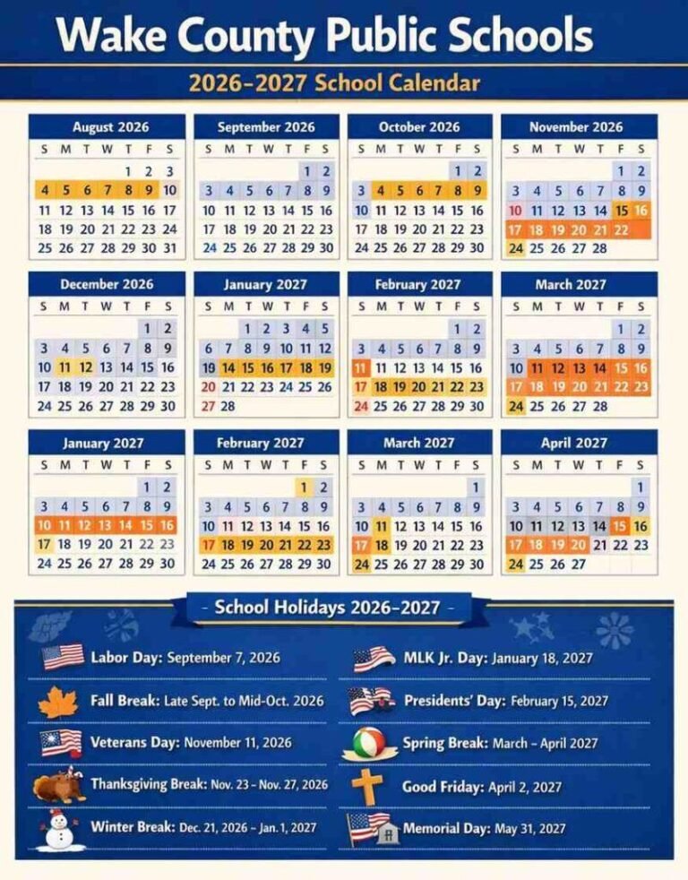 Wake County Public School Calendar 3 Wake County Public School Calendar