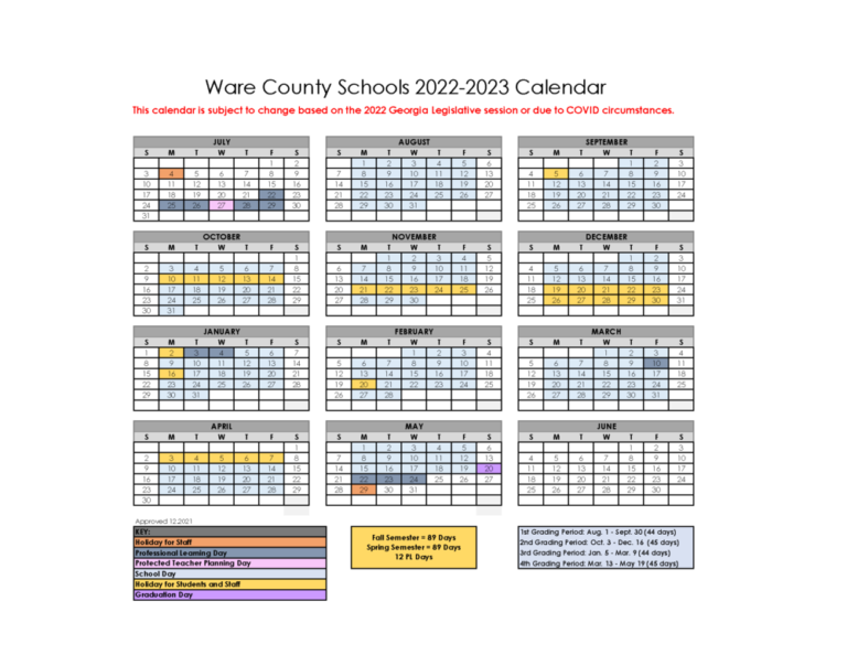 Wcs School Calendar