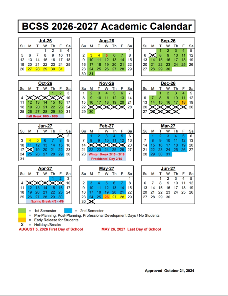 Bartow County School Calendar 2 Bartow County School Calendar