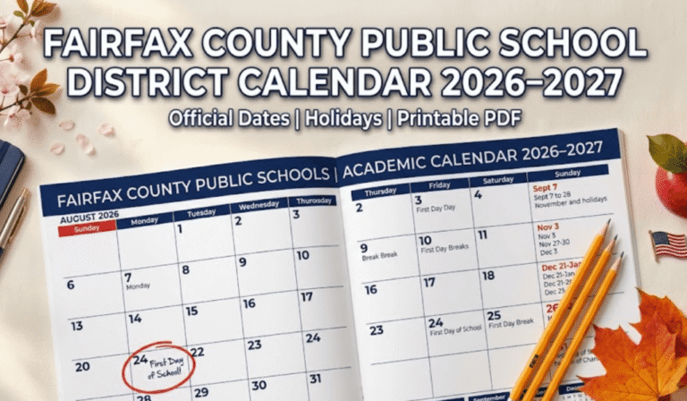 Fairfax County School Calendar 26-27